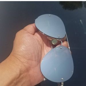 Classic silver aviator sunglasses